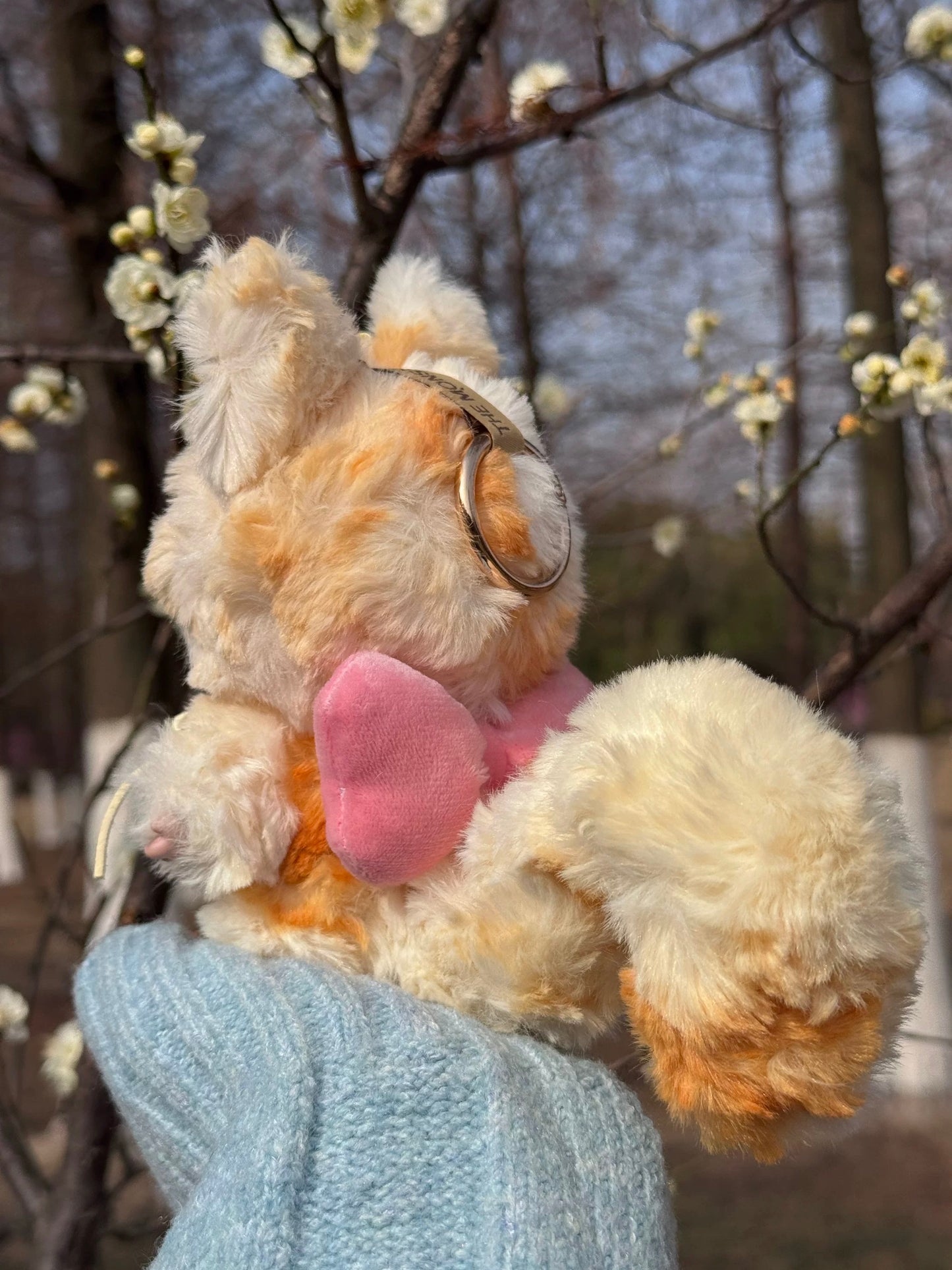 labubu toy with golden tail and bow customization