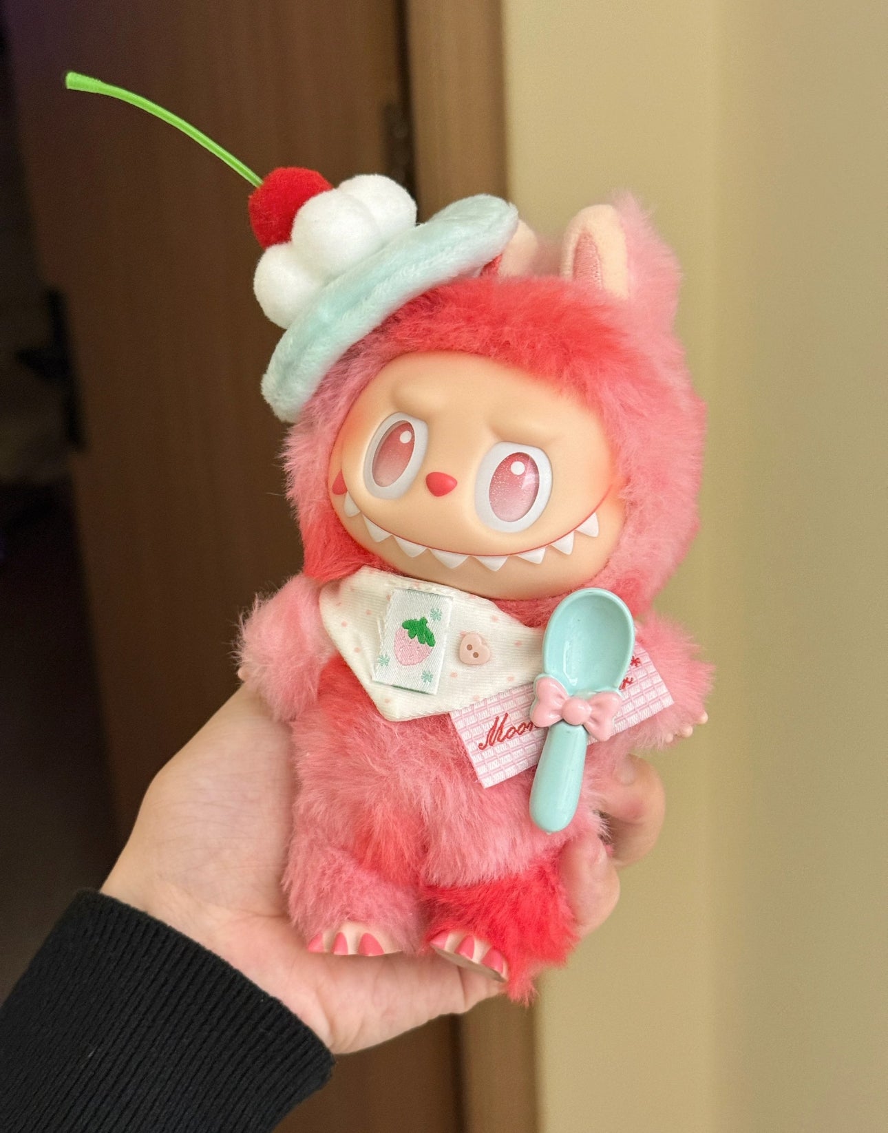 labubu doll in baking chef outfit petite size