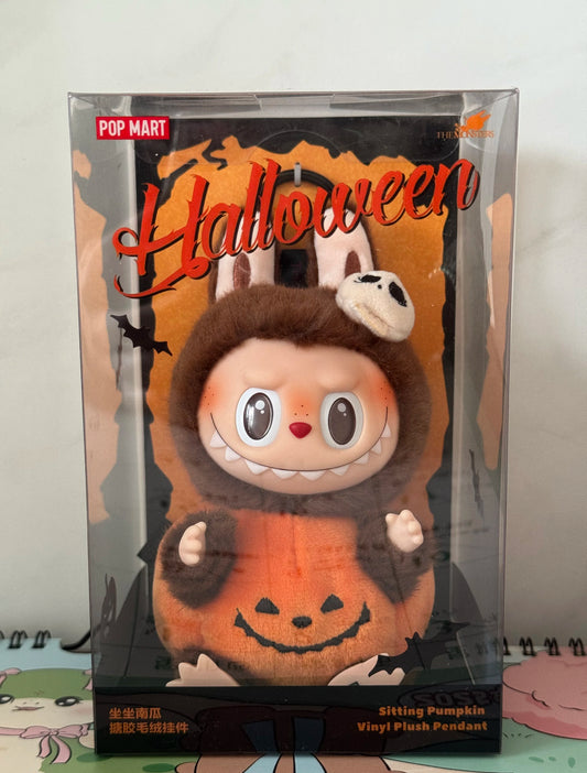 The Monsters Happy Halloween Party Sitting Pumpkin Vinyl Plush Pendant Doll