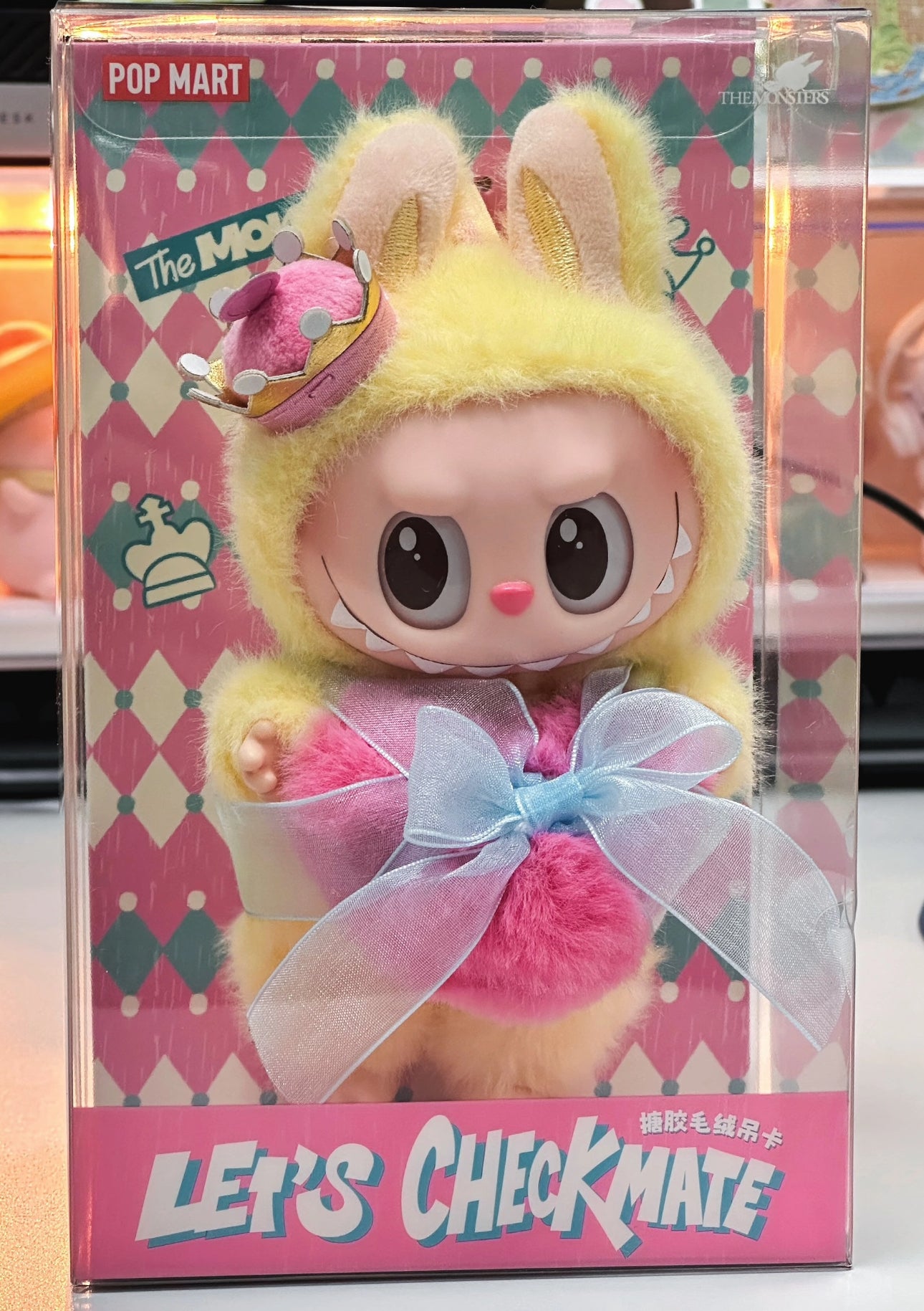 labubu let's checkmate series 17cm vinyl plush hanging card collectible
