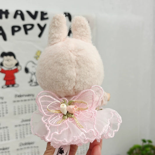 labubu pink butterfly lace dress set for girl aesthetic