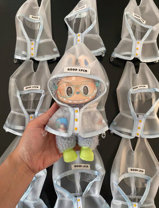 17cm plush doll rain outfit for pop mart labubu figure