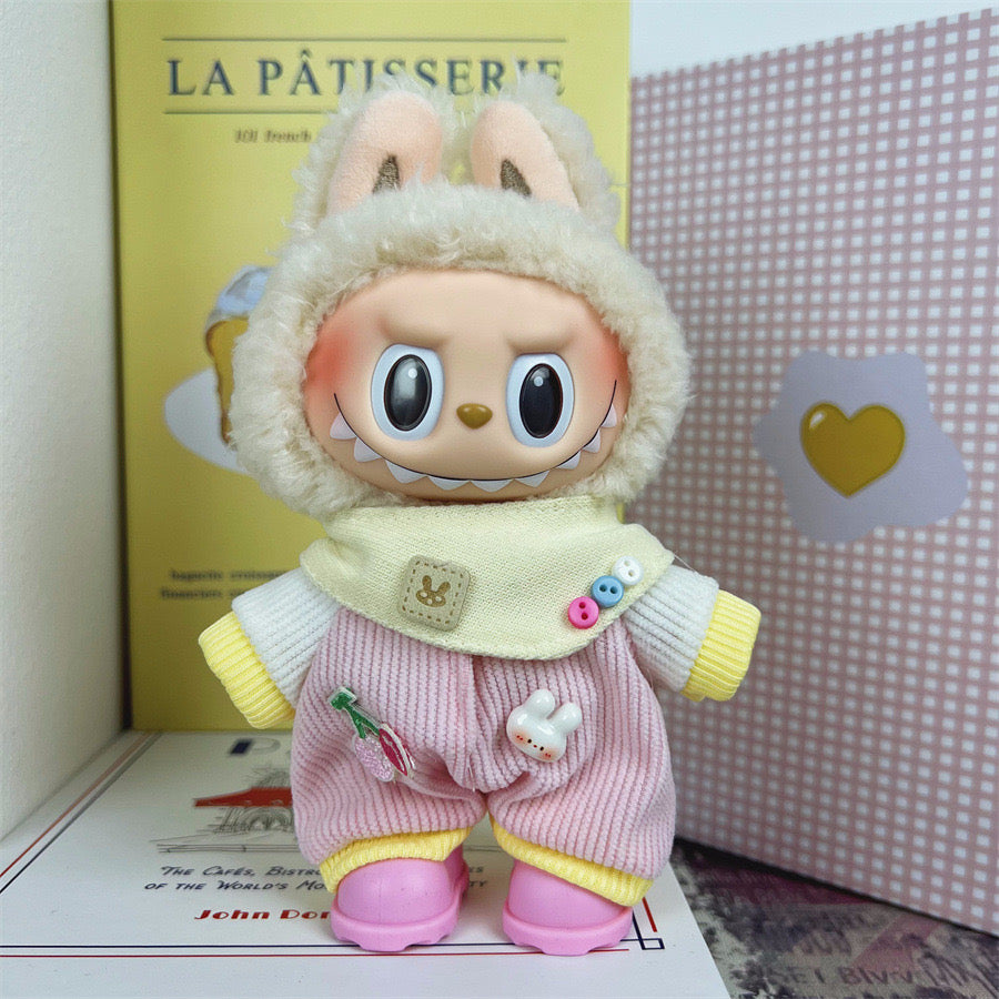 Labubu Cutie Baby Outfit Set, Toy Handmade Clothing + Shoes