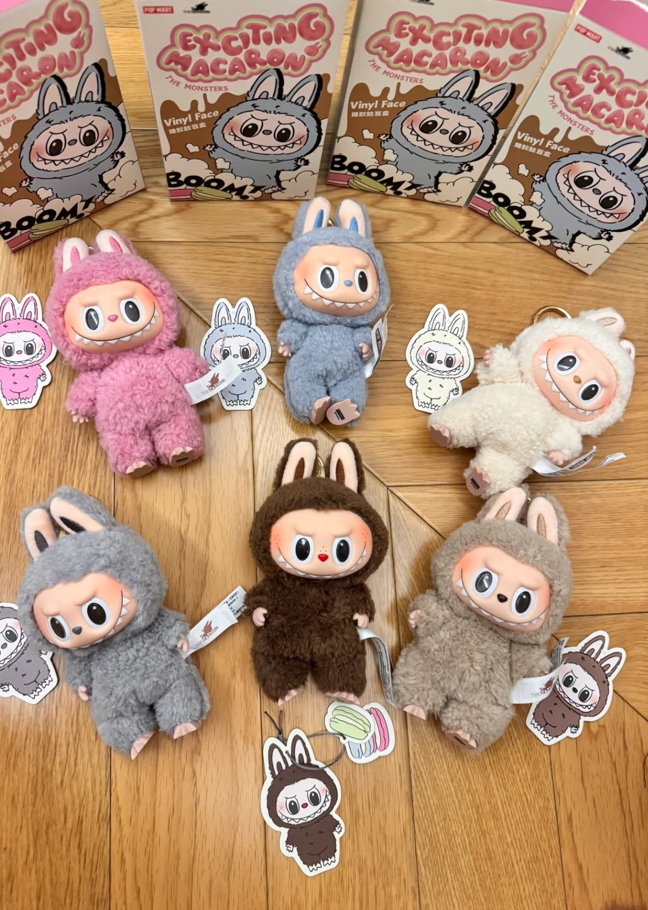 Labubu  Exciting Macaron plush pendant collectible