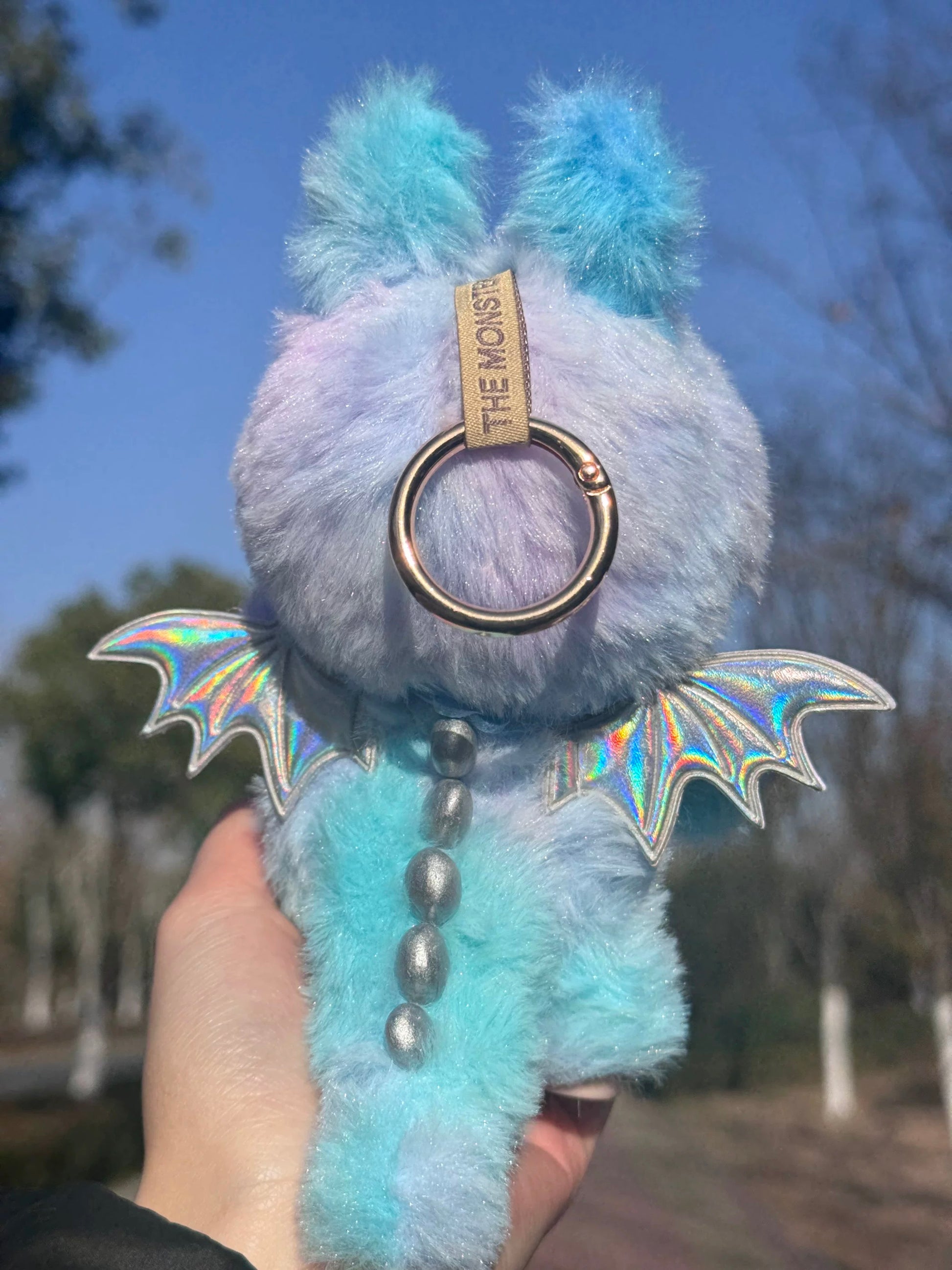 labubu custom plush with vibrant rainbow dye