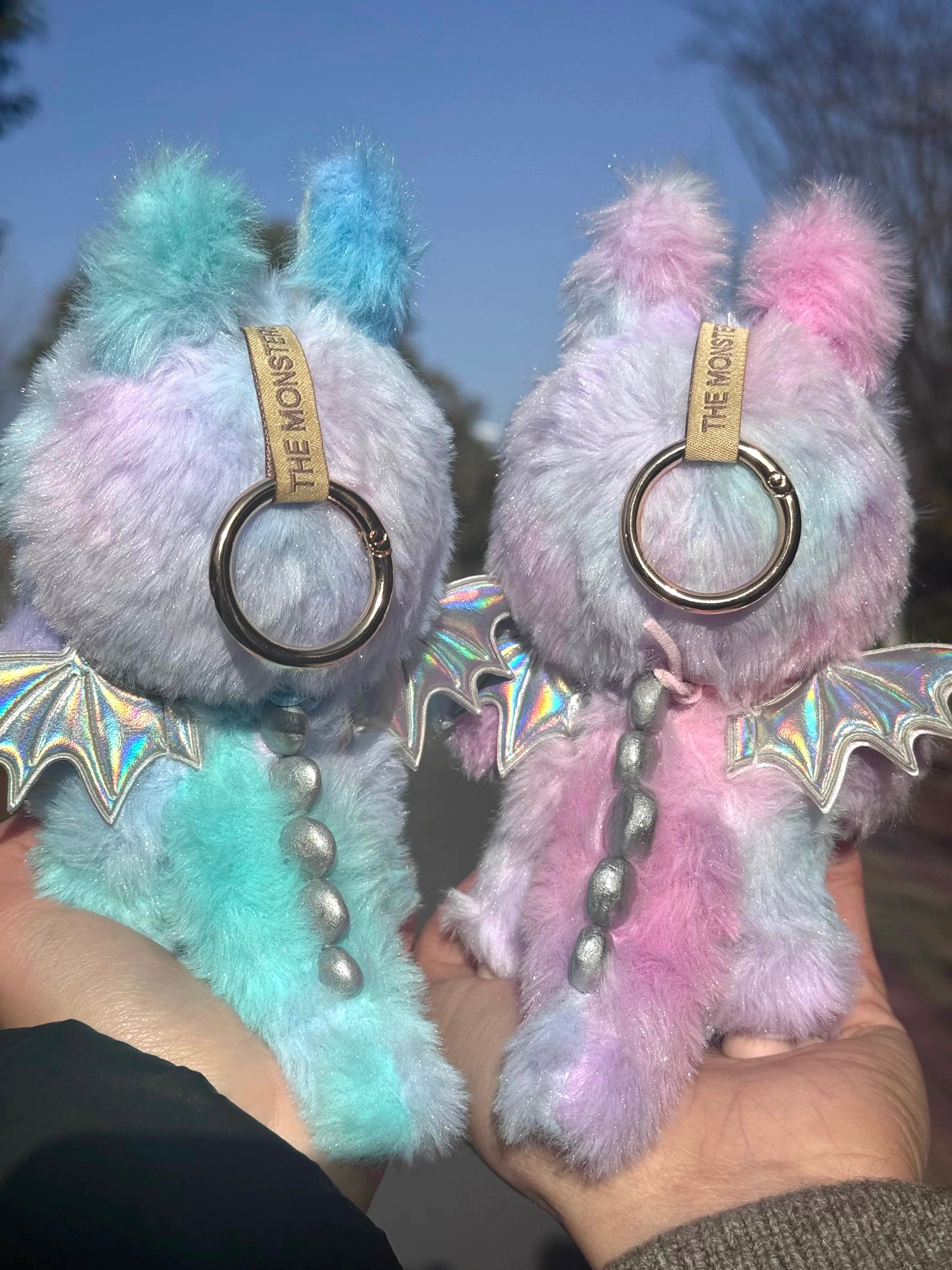 labubu dyed rainbow plush custom edition