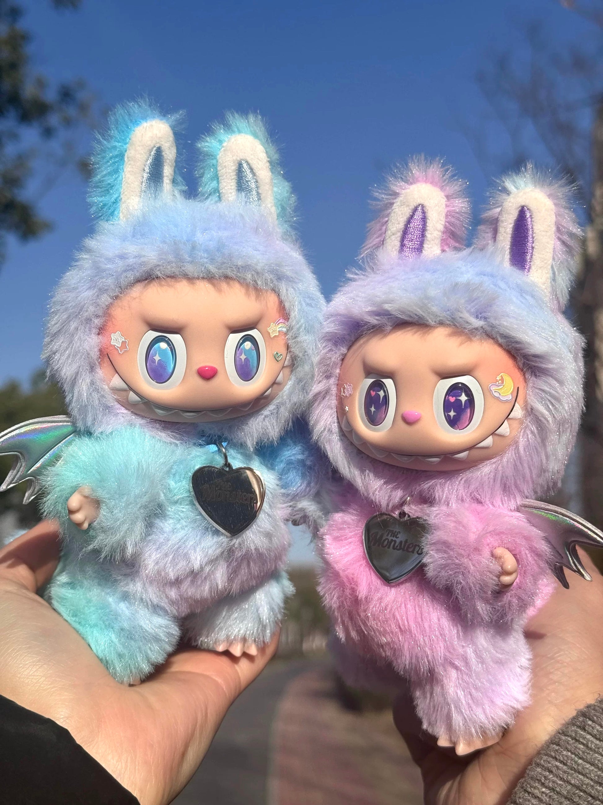 labubu custom plush with rainbow color dye