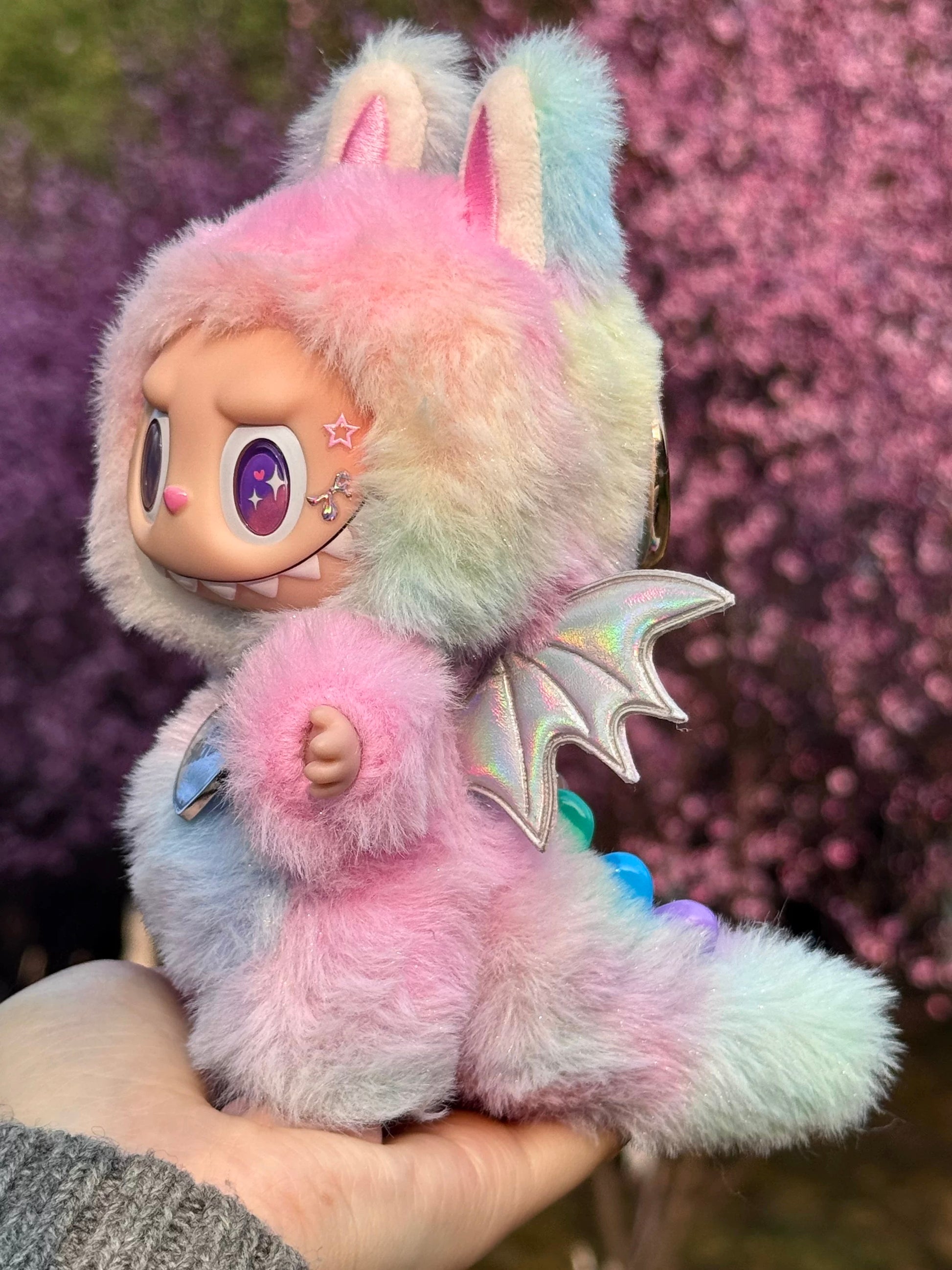 labubu limited edition rainbow dye plush toy