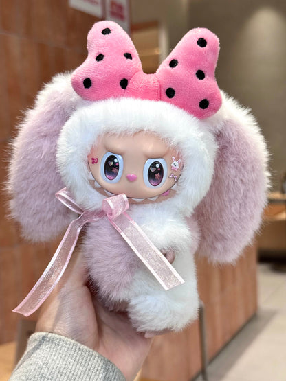 custom labubu pink bunny big ears plush