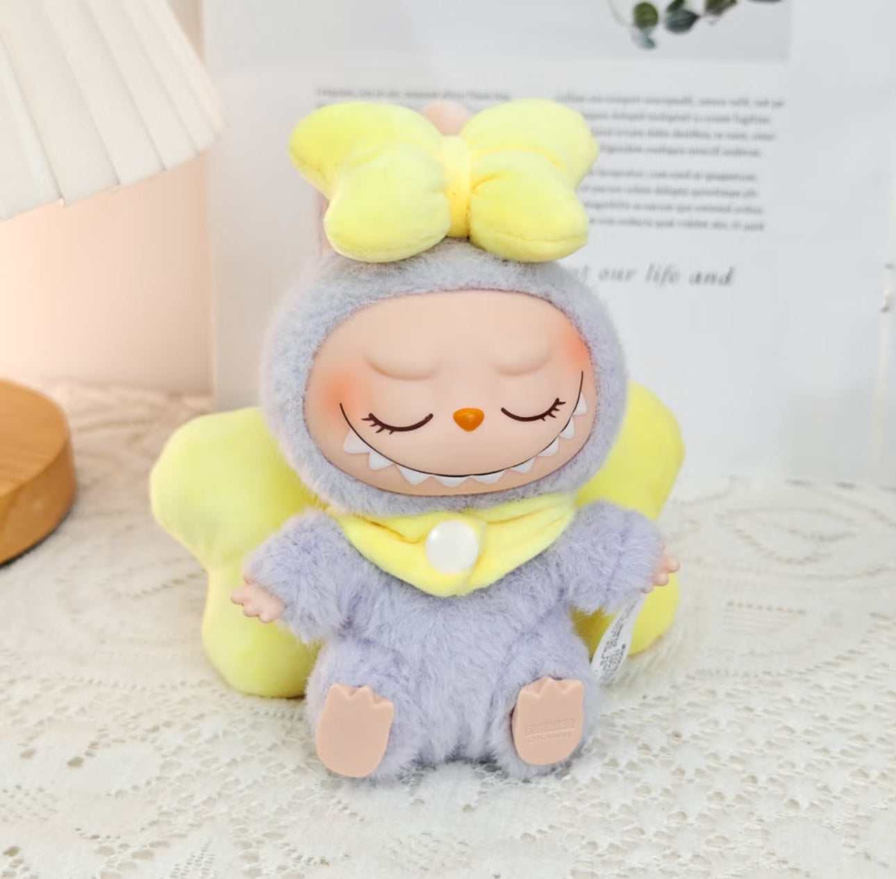 labubu crybaby doll fashion ribbon head bow