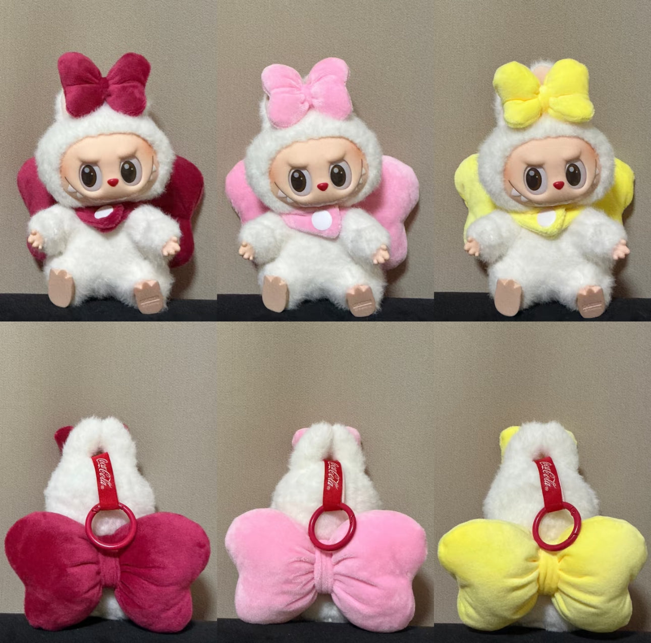 handmade labubu ribbon bow set for 17cm pop mart doll