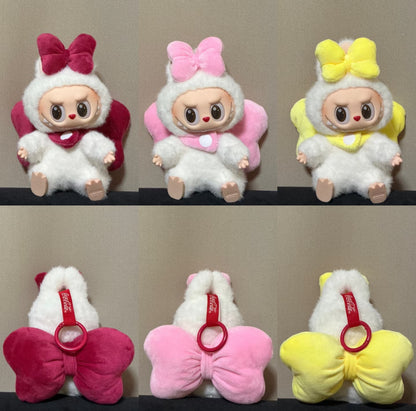 handmade labubu ribbon bow set for 17cm pop mart doll