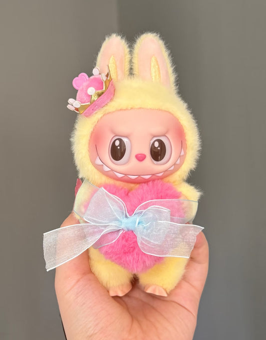 labubu collectible plush doll with royal checkmate costume
