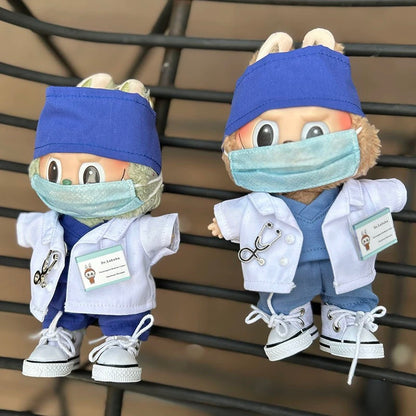 doll doctor nurse outfit for labubu soft plush figure roleplay