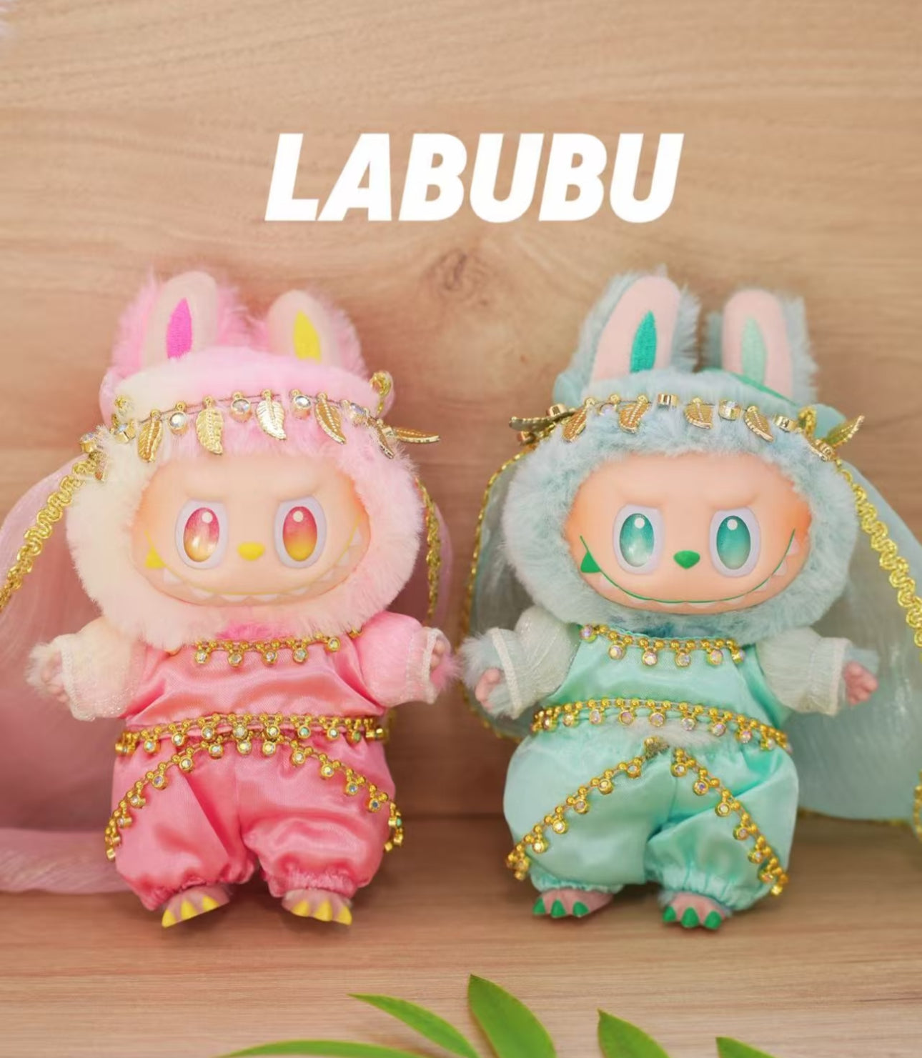 south asian style labubu clothes set for blind box plush dolls